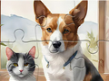 Lojë Jigsaw Puzzle: Oil Painting Dog and Mac  në internet