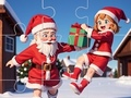 Lojë Puzzle me bashkim pjesësh figure për Krishtlindje  në internet