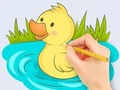 Lojë Libër për t'u ngjyrosur: Baby Duck Swim  në internet