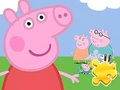 Lojë Jigsaw Puzzle: Peppa me familjen  në internet