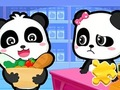 Lojë Mister Jigsaw: Foshnja Panda Supermarket në internet