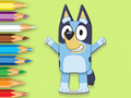 Lojë Libër për t'u ngjyrosur: Happy Bluey  në internet