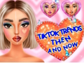 Lojë TikTok tendencat e grimit në atë kohë dhe tani  në internet