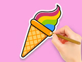 Lojë Libër Ngjyrosje: Akullore Rainbow  në internet