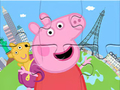 Lojë Jigsaw Puzzle: Peppa Udhëtim Rreth  në internet