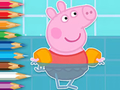 Lojë Libër Ngjyrosjeje: Peppa Swimming  në internet