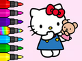Lojë Libër Ngjyrosjeje: Hello Kitty Teddy Bear  në internet