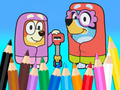 Lojë Libër Ngjyrosjeje: Bluey Flossing Grannies  në internet