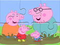 Lojë Mister Jigsaw: Puddles Peppa Pig Muddy në internet