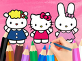 Lojë Libër Ngjyrosjeje: Hello Kitty With Friends  në internet