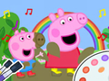 Lojë Libër për t'u ngjyrosur: Peppa Pig Muddy Funny  në internet
