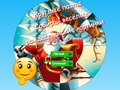 Lojë Puzzle me bashkim pjesësh figure të rrumbullakët Mblidhni fotografi qesharake të Krishtlindjeve  në internet