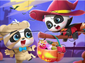 Lojë Mister Jigsaw: Baby Panda Halloween në internet