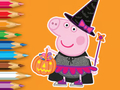 Lojë Libër Ngjyrosjeje: Peppa Pig Halloween  në internet
