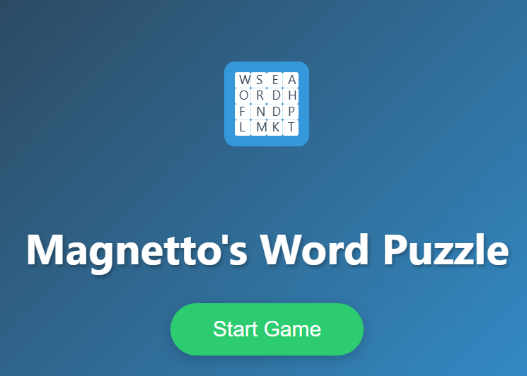 Lojë Puzzle fjalësh Magnetto  në internet