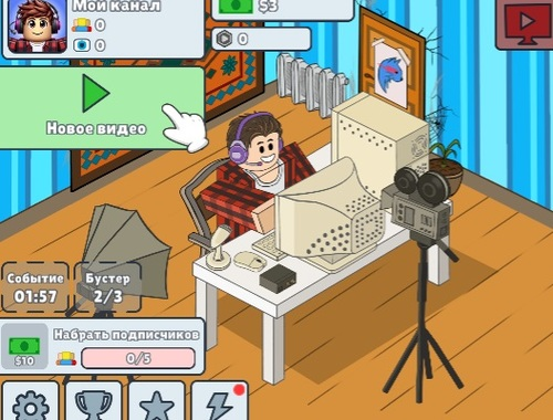 Lojë Simulator i Blogger Idle në internet