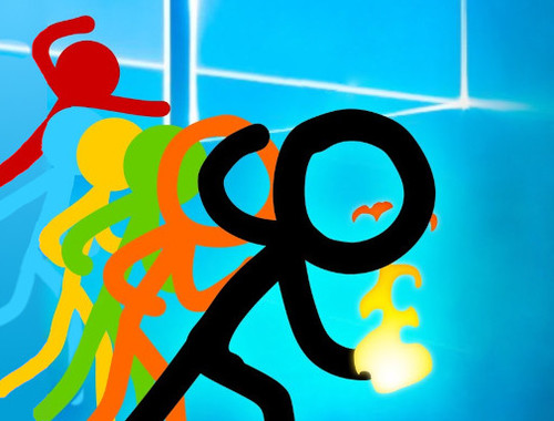 Lojë Stickman vs Zombies: Lufta Epike në internet