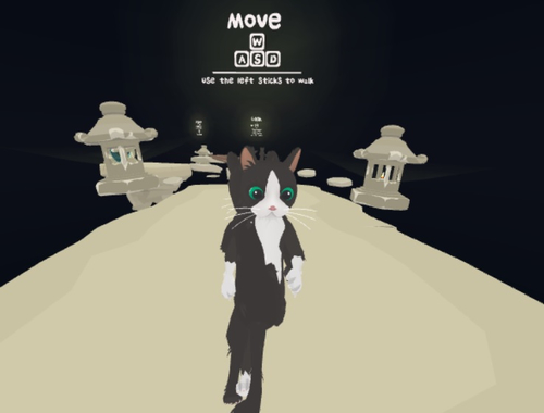 Lojë Cat Warrior Parkour në internet