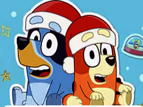 Lojë Jigsaw Bluey Krishtlindjeve  në internet