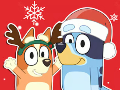 Lojë Jigsaw Puzzle: Bluey Gift Christmas  në internet