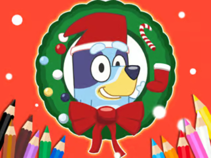 Lojë Libër për t'u ngjyrosur: Santa Claus blu  në internet