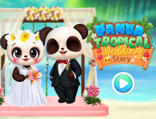 Lojë Historia e dasmës tropikale panda  në internet