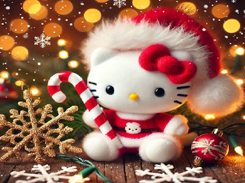 Lojë Hello Kitty Puzzle e Krishtlindjeve  në internet