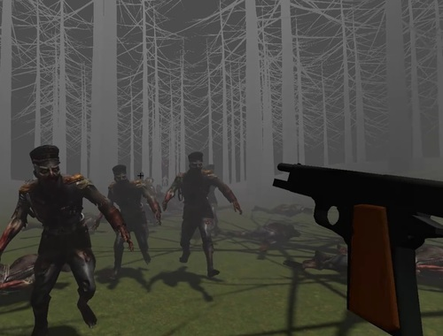 Lojë Zombies në një pyll  në internet