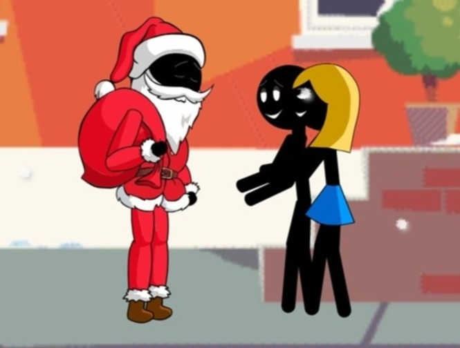 Lojë Stickman Santa në internet