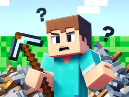 Lojë Kuiz për fëmijë: Minecraft NOOB To PRO  në internet