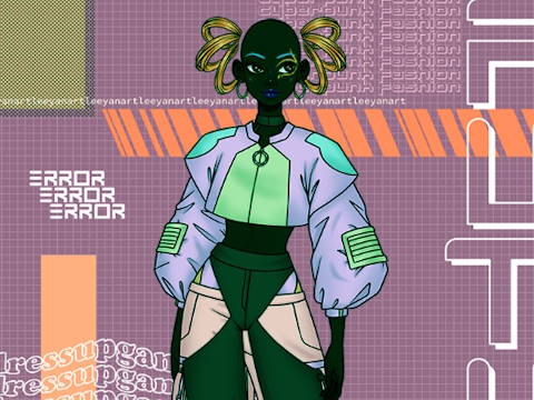 Lojë Pastel cyberpunk në internet