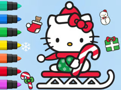 Lojë Libër Ngjyrosjeje: Hello Kitty Christmas  në internet