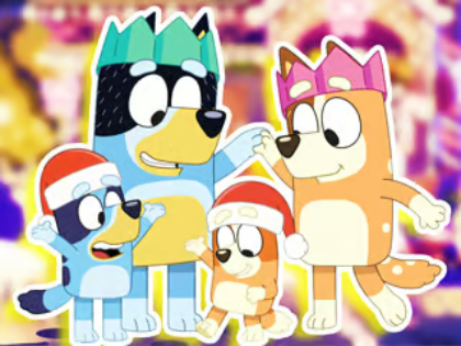 Lojë Jigsaw Puzzle: Bluey Family Eve Xmas  në internet