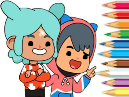 Lojë Libri për t'u ngjyrosur: Toca Boca Friends  në internet