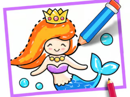 Lojë Vizatimi i vogëlushes: Mermaid  në internet