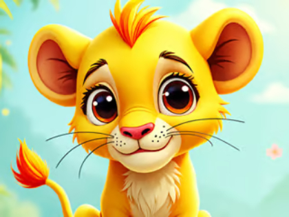 Lojë Mister Jigsaw: Foshnja Simba  në internet