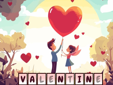 Lojë Alphawords të fshehura të Shën Valentinit  në internet