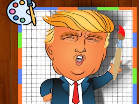 Lojë Koha e ngjyrosjes së Trump  në internet