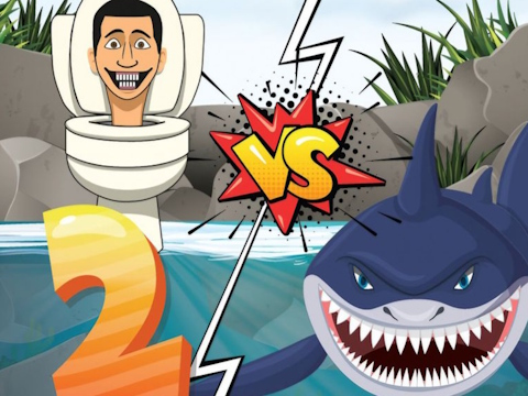 Lojë Shark i uritur vs skibidi 2  në internet