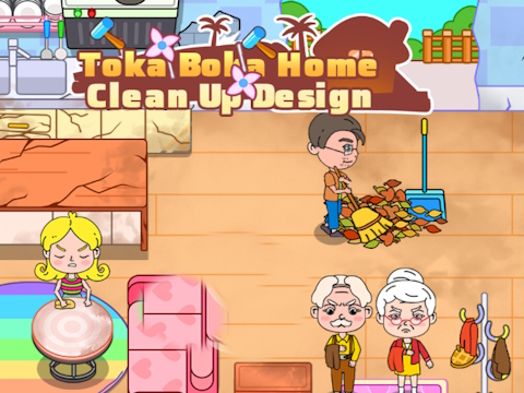 Lojë Toka Boka Home Clean Up Design në internet