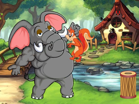 Lojë Ketri i bllokuar në elefant gjigant  në internet