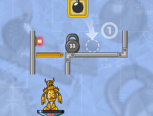 Lojë Rrëzoni robotin!  në internet