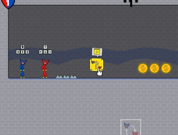Lojë Stickman Huggy Party Duo  në internet