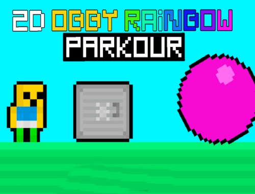 Lojë 2d Obby Rainbow Parkour  në internet