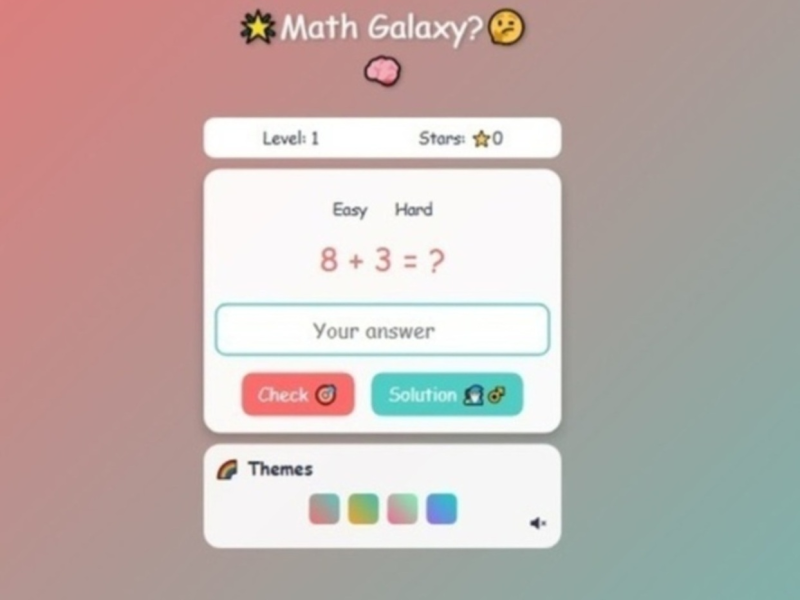 Lojë Galaktikë e matematikës  në internet