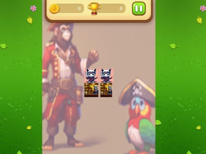 Lojë Ndeshja e kujtesës së maceve pirate në internet