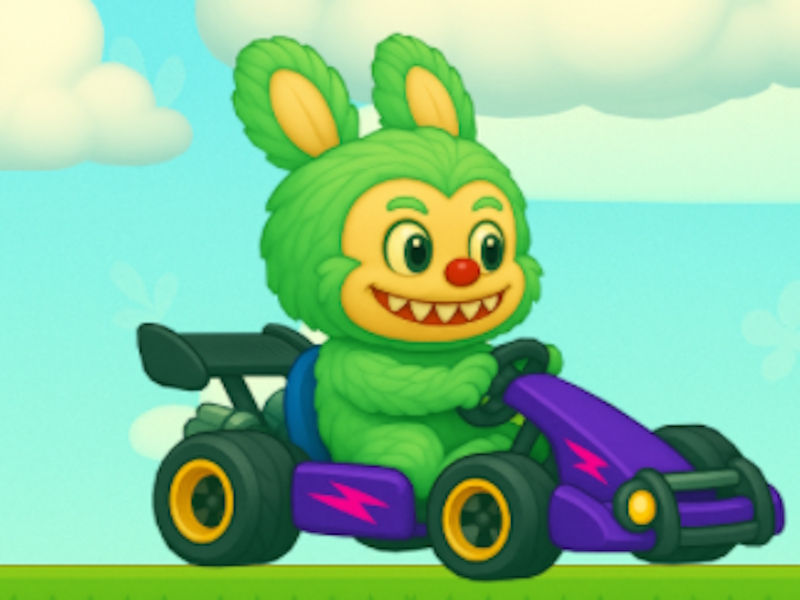 Lojë Labubu Gokart në internet