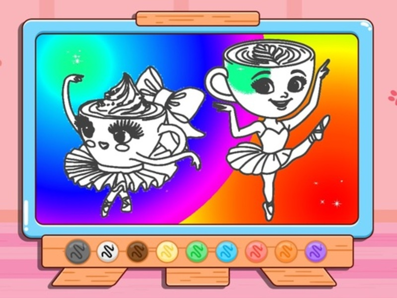 Lojë Libri për t'u ngjyrosur: Ballerina kapuçin në internet