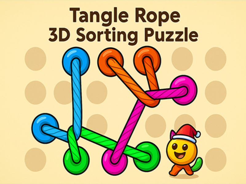 Lojë Hazel Tangle Rope 3D: Renditja e enigmës në internet