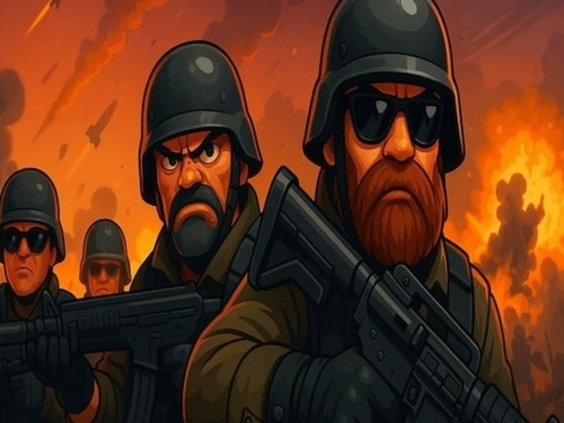 Lojë Strike Force: Platformer veprimi në internet